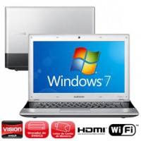 Notebook Samsung RV415-CD1 com AMD Dual Core E-300, 2GB, 320GB, Gravador de DVD, HDMI, Wireless, AMD Radeon Graphics, Webcam, LED 14" e Windows 7